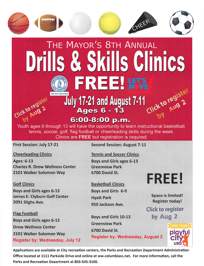 sign up for the Mayor's Drills and Skills